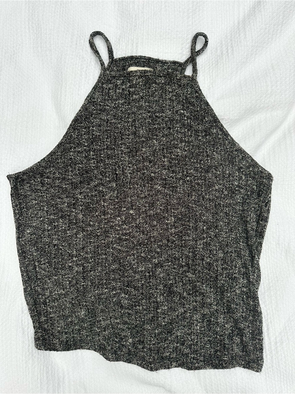 Abercrombie & Fitch Charcoal Ribbed Halter Cami